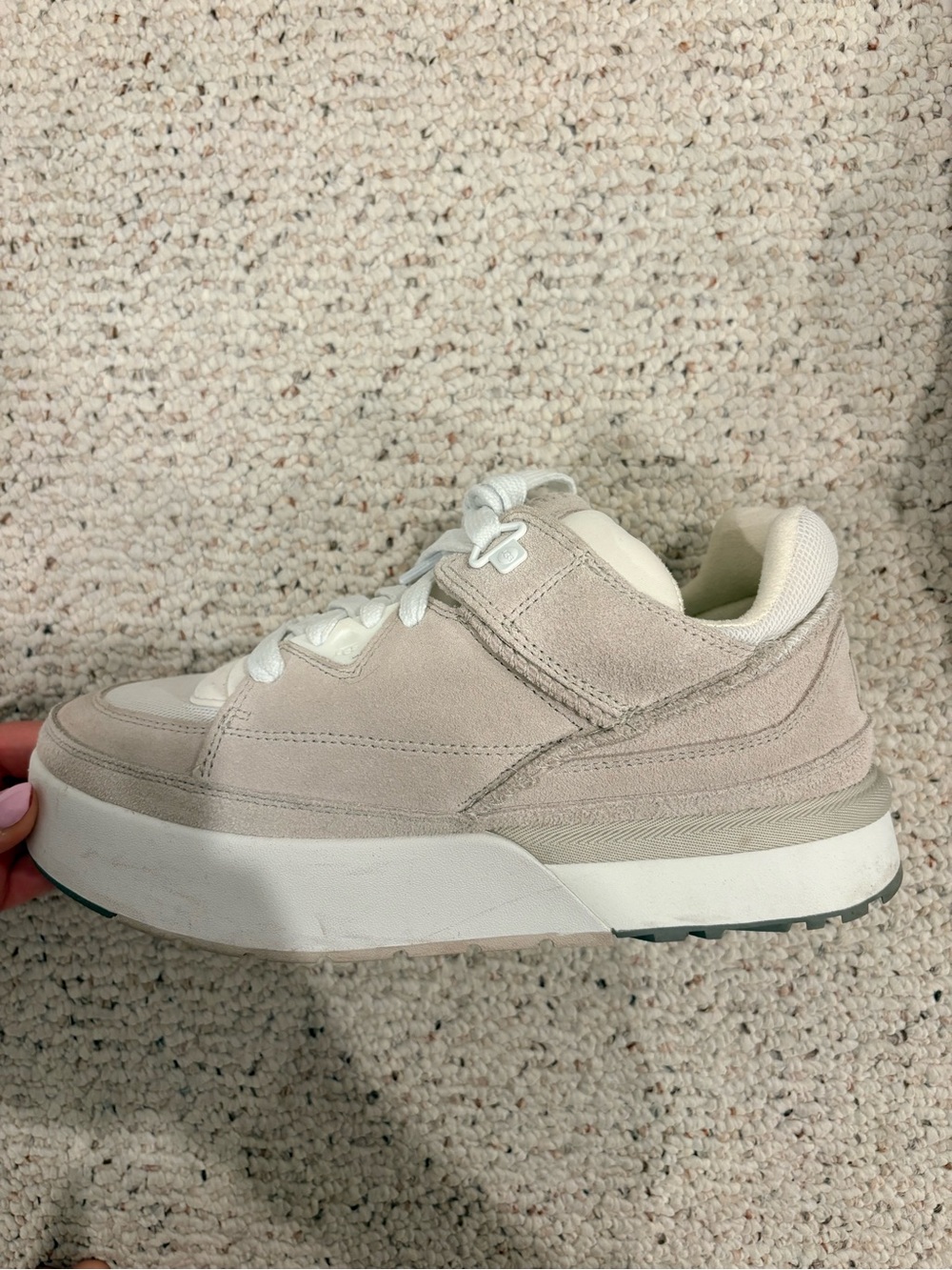 UGG Women's Cream Suede Platform Sneakers